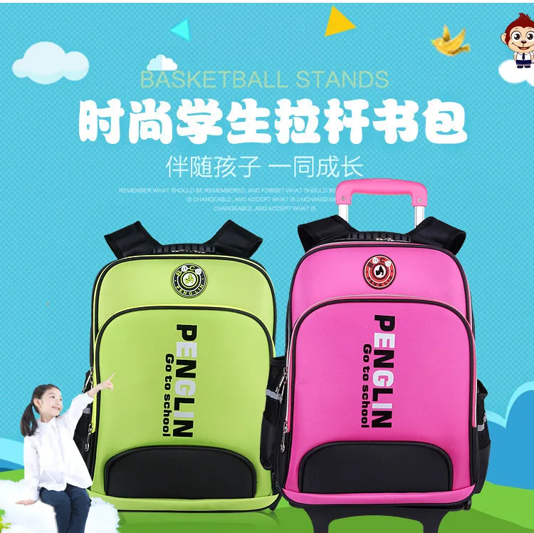 

Non-School Bag Backpack Six-Wheeled Large Capacity Hand without Waterproof Women's 1-3-4-6 Grade 5 Boy Young STUDENT'S Unisex