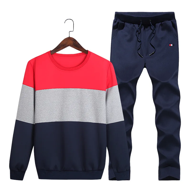 

2018 Autumn Clothing New Style Sports Set Men's Hoodie Pullover Crew Neck Trend Long Sleeve Trousers Two-Piece Set Cool Joint