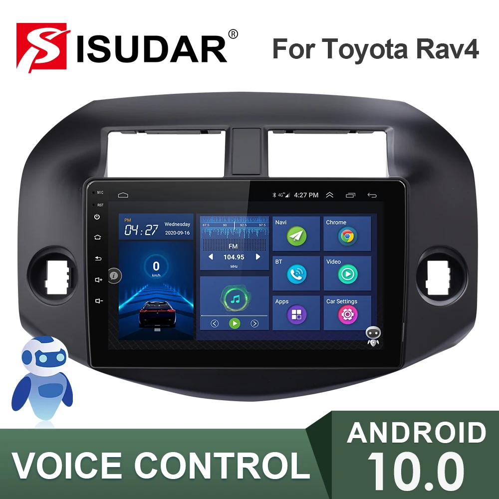

ISUDAR V57S 2 Din Android 10 Car Radio For Toyota/RAV4 2007-2011 Car Multimedia Player GPS Stereo System Voice Control Camera FM