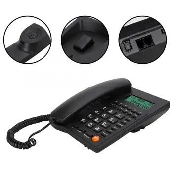 

telefone Home Landline Phone Caller ID Telephone Desktop Corded Dial Back Number Storage for Home Office Hotel Restaurant