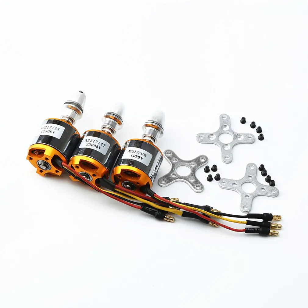 

A2217 KV1100/KV1250/KV2300 with Motor Mount Outrunner Brushless Motor For RC Fixing Wing Multi-copter Plane Helicopter