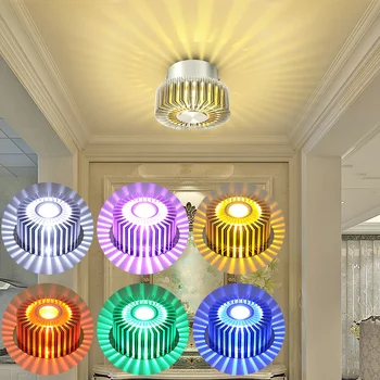 

3W Modern LED Wall Ceiling Light Sconce Warm Lighting Fixture Spiral LED Lamp Light 360 Degrees Indoor Lighting TB Sale