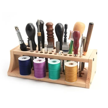 

Thread Stand Rack Tool Stamp Stand Beech Rack Leather Holder Diy Storage Holder 67JB