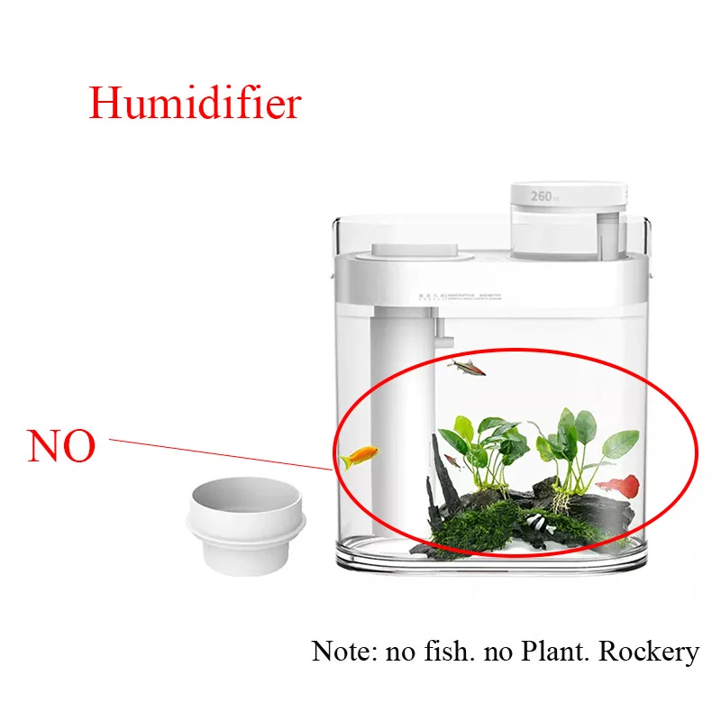 White Humifier Новое поступление Xiaomi Mijia прозрачный аквариум экосистема небольшой водный сад экологический аквариум - Цвет: White Humifier