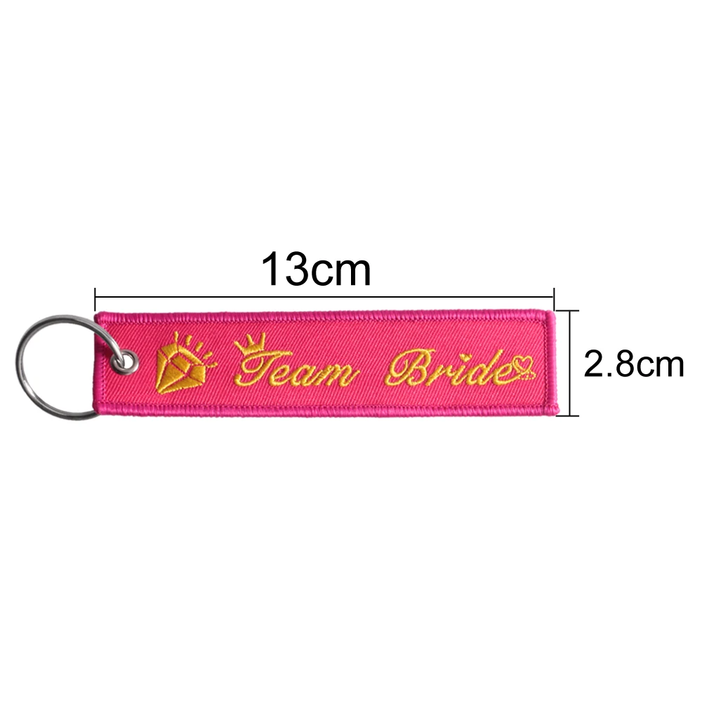 Fashion Chaveiro Team Bride Keychain for Wedding Party Key Fobs Pink Gold Key Chains New Key Tag (6)