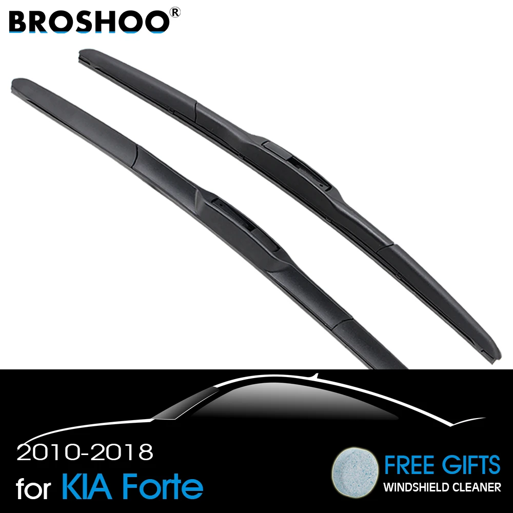 BROSHOO Car Windscreen Wipers Blade Soft Rubber For KIA Forte 2010 2011