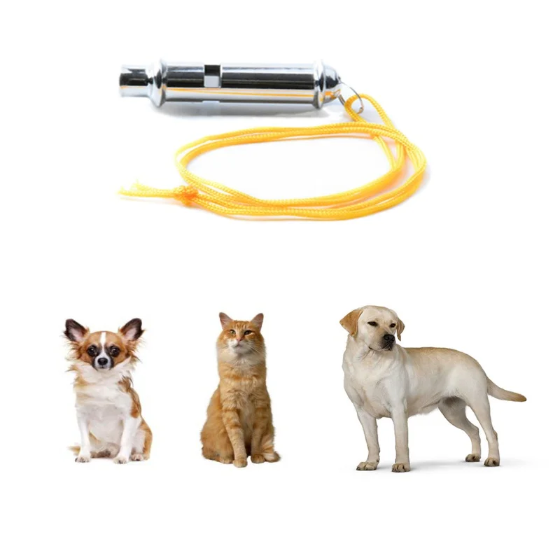 Свисток для собак высокочастотный неядерный двухтональный звук металлический свисток для домашних животных супер звуковой свисток для животных отправка шнура