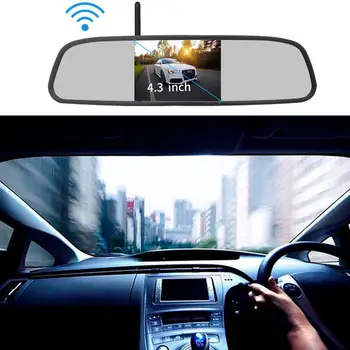 

Rearview Mirror DVR 4.3-inch 2.4G Rear View Mirror + Reversing Camera Wireless Car Reversing Camera