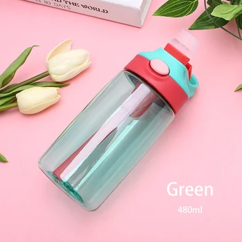 

Drinkware Travel School Leak Proof With Straw Portable Container Home Water Bottle Lightweight Handle Children Cup Feeding Baby