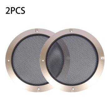 

2Pcs Grille Speaker Conversion Net Cover Decorative Circle Metal Mesh Grille Gol XXUC