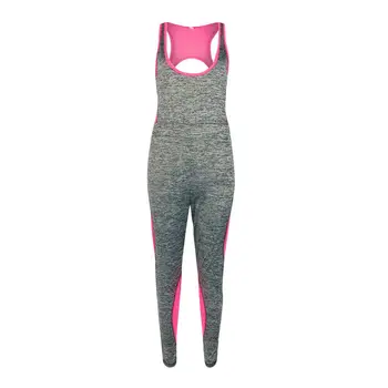 

Women Polyester Patchwork Sleeveless Jumpsuit