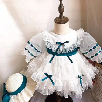 

Little Girls Spanish Dresses Baby Lolita Cotton Dress Infant 1st Birthday Baptism Ball Gowns My Daughters Boutique Clothes
