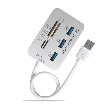 

USB 2.0 USB 3.0 USB 3.1 USB C Type C 3-Port Hub with MS SD M2 TF Multi-In-1 Card Reader Use Power Adapter USB3.0 Hub with Switch