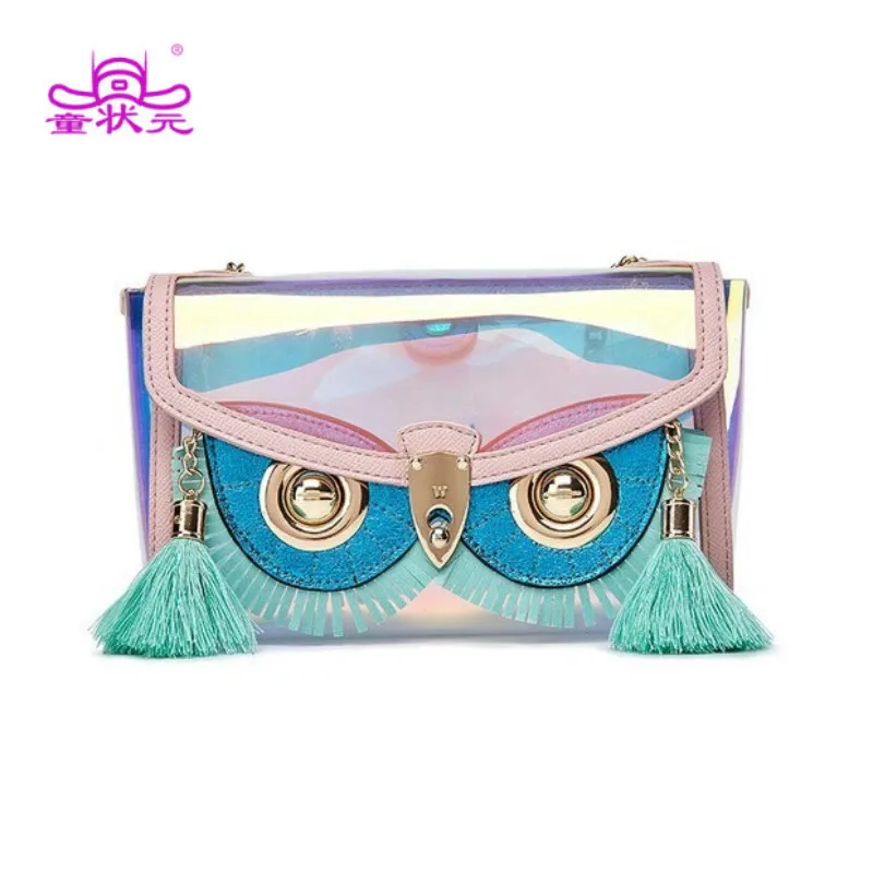 

2019 New Fashion Women Shoulder Bag Soft Crossbody Handbags Metal Chain Pearl Chain PVC Pattern Decoration Bag
