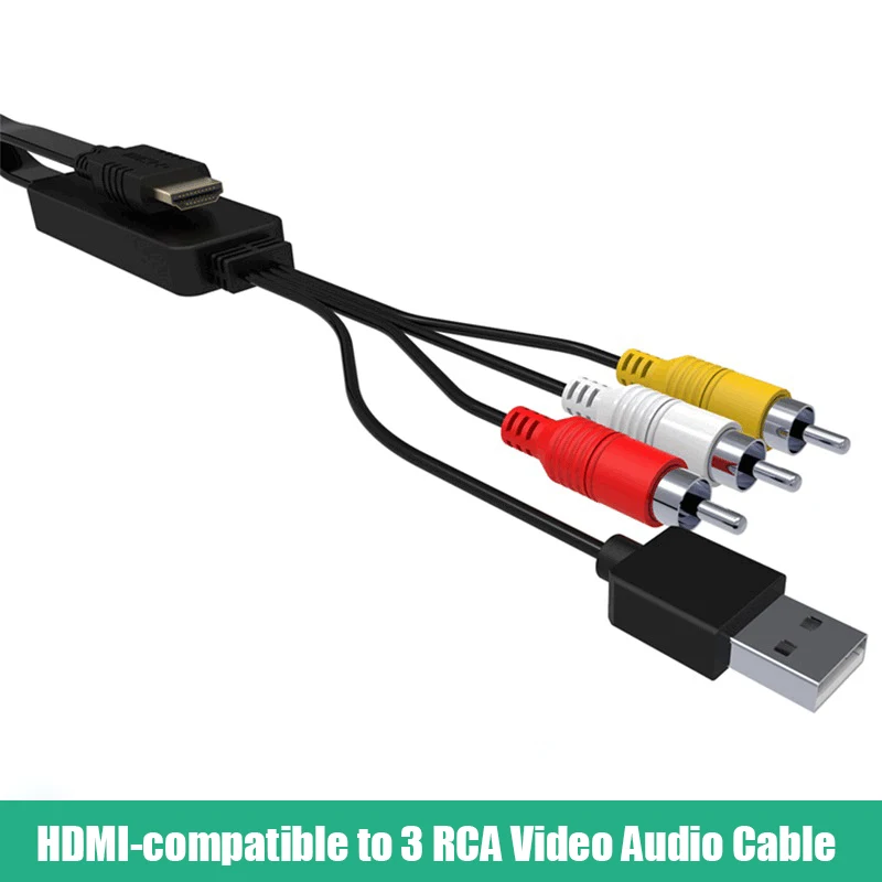 Hdmi Compatibile Con 3 Adattatore Audio Video Rca Con Alimentatore Usb Cavo Compatibile Hdtv Hdmi 1080P Per Cavo Ps3 Tv Xbox Pc 3Rca