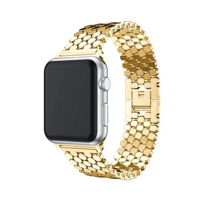 Strap for Apple watch 6 band 44mm 40mm iwatch serice 5 4 3 2 1 Accessories Stainless steel band for apple watch strap 38mm 42mm Gold