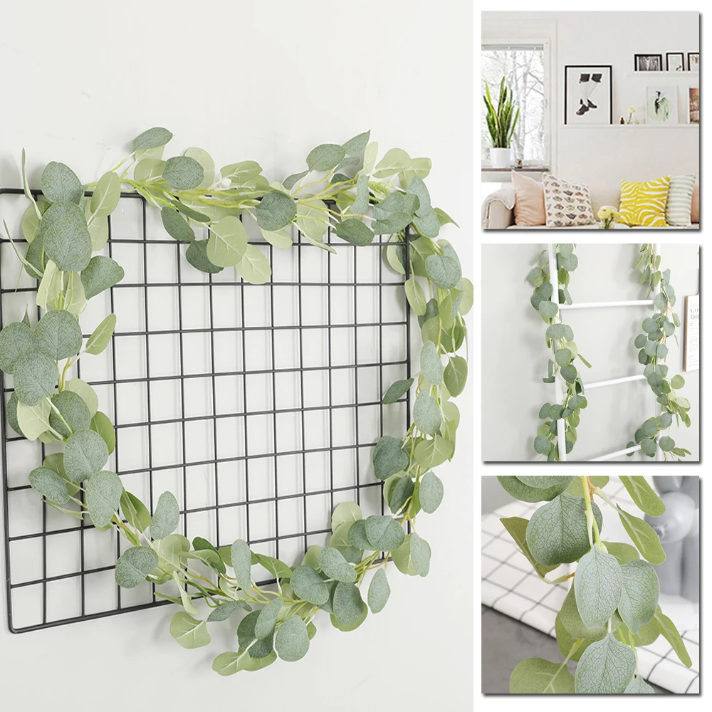1.8m Artificial Plastic Leaf Garland Plants Vine Fake Foliage Flower Rattan Deco