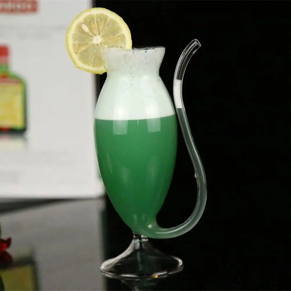 Creative Goblet Glass Mug With Straw For Cold Drink Home Use And Party Night Bar Drinking 1 Creative Goblet Glass Mug With Straw For Cold Drink Home Use And Party Night Bar Drinking 2