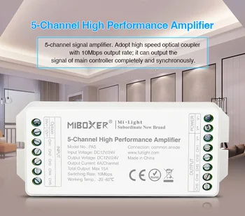 

Mi PA5 5-Channel High Performance Amplifier for RGB/RGBW LED strip/boxer PA4 4-Channel Hight Performance led strip Amplifier