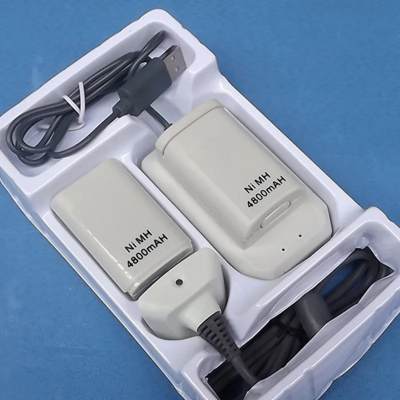 Двойная перезаряжаемая батарея+ usb-кабель для зарядного устройства для беспроводного контроллера xbox 360