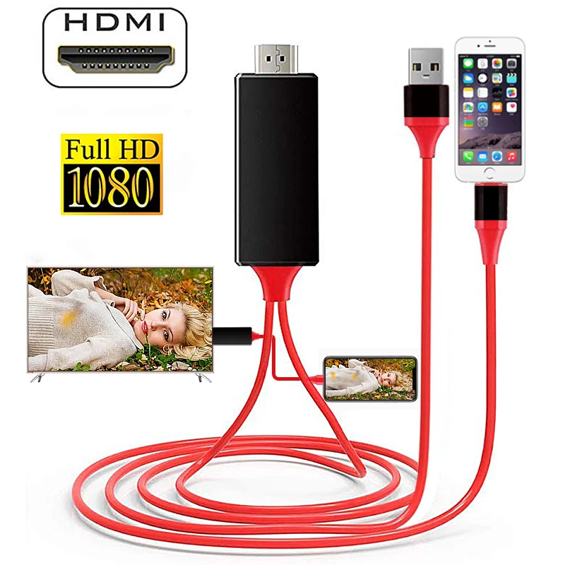 Кабель преобразователь 1 8 м Pin HDMI HD 1080P адаптер USB для HDTV TV цифровой аудио кабель
