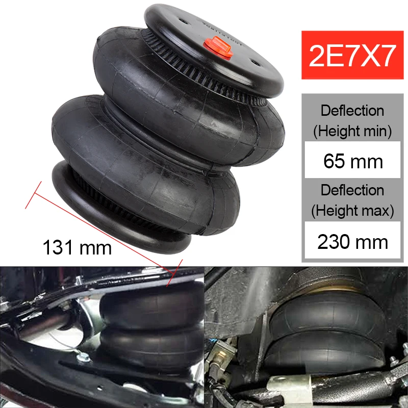 Universal Double Convolute 1/2npt Air Spring Airbag Air Ride Suspension Bag Pneumatic Bag Shock Absorber 2E7X7 Car Accessories 12v dr01 v2 6 390myk 2 4g bluetooth remote control and receiver accessories for kids powered ride on car replacement parts