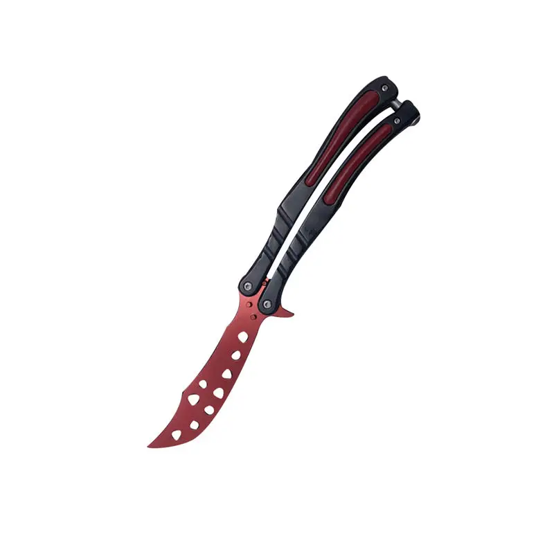 Бабочка в ноже balisong Karambit складной нож Лезвие подарок для мужчин тренировочный нож Практичный Нож не заточенный с отверткой