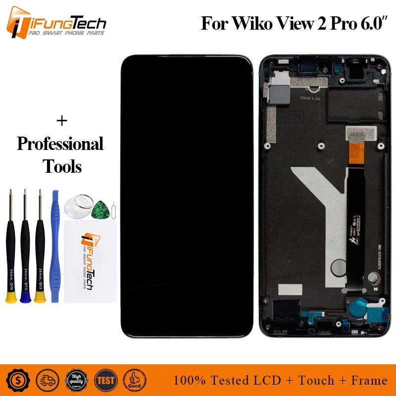 

For 5.0 inch Wiko View 2 Pro LCD Display+Touch Screen 100% Tested Screen Digitizer Assembly Replacement Wiko View 2 Pro+Tools