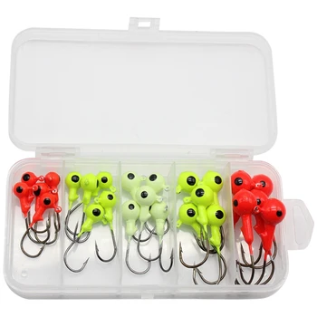 

25 Pcs Boxed Color Lead Hook Set 2.5G / 3.5G / 5G / 7G / 10G Soft Bait Fish Hook Luya Tool