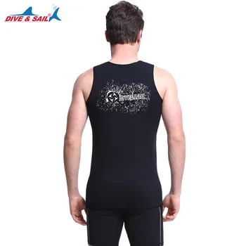 

DIVE&SAIL Men 3MM Sleeveless Wetsuit Neoprene Scuba Diving Vest Snorkeling Suit Body Protective Wet Suit