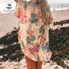 CUPSHE Floral Print Buttoned Cove Up Sexy Long Loose Shirt Robe Capes Women 2022 Summer Beach Bathing Suit Beachwear ► Photo 3/4