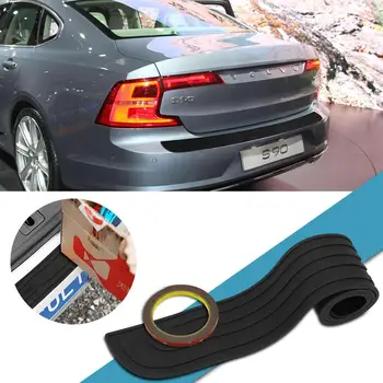 

For Volvo RDESIGN Rubber Car Rear Bumper Trim 90CM Rear Guard Plate Protector Sticker XC90 S60 CX60 S80 V40 S40 V60 XC40 V90