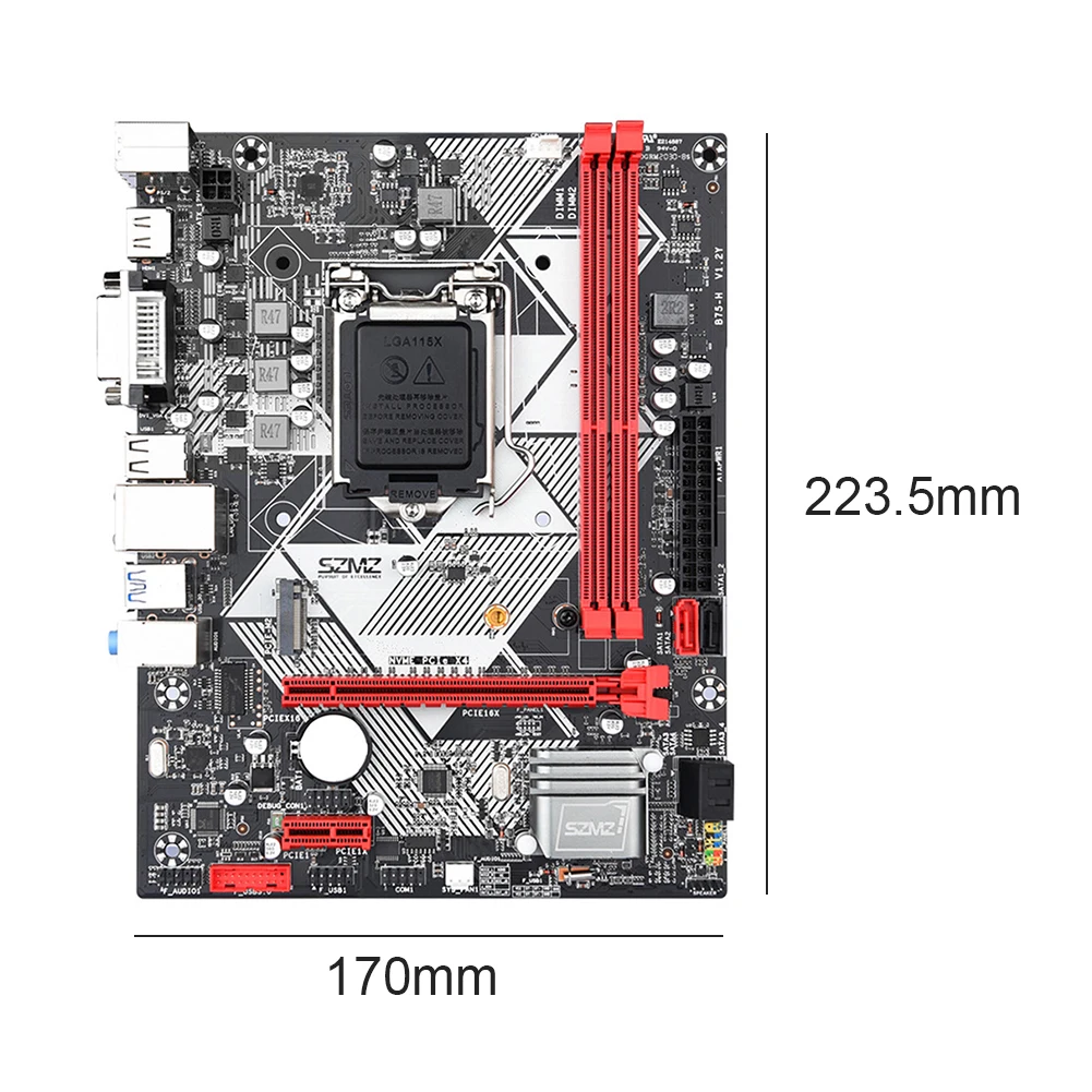 B75-H Gaming PC Motherboard LGA 1155 Support DDR3 RAM USB3.0 SATA3.0 B75 Desktop Assembly Kit Base Plate Computer Component