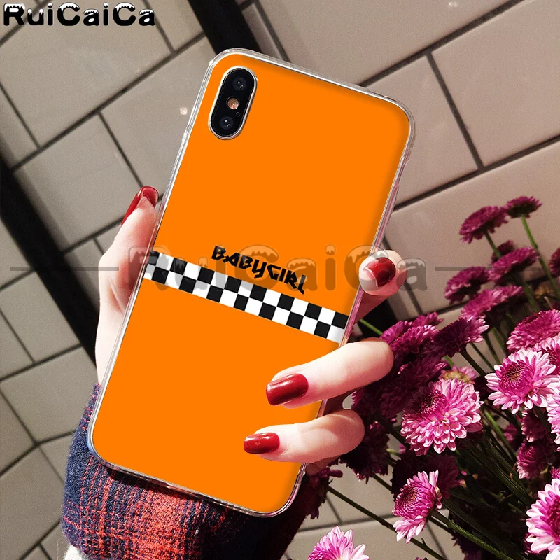 RuiCaiCa Babe babygirl honey line Text art Smart Cover мягкий чехол для телефона Apple iPhone 8 7 6S Plus X XS MAX 5 5S SE XR