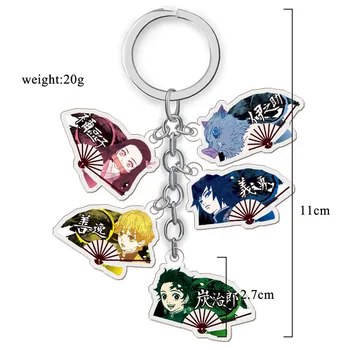

Anime Kimetsu No Yaiba Demon Slayer Kamado Tanjirou Cosplay Prop Keychain Kamado Nezuko Acrylic Lovely Key Chain Keyring