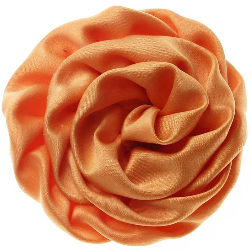 5orange Nishine 2," 50 шт./лот Сатиновые свернутые цветы розы для поделок заколки для волос головная повязка Детская голова для девочек цветы аксессуары для волос - Цвет: 5orange
