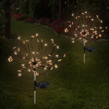 

Star Solar Fairy Light Warm White/White 60LEDs Star Fairy Bouquet Dandelion Lights Festival Path Lawn New Year Creative