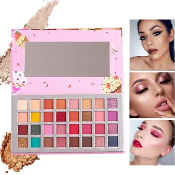 

Beauty Glazed 32 Color Studio matte Eyeshadow Power Palette Glitter Highlighter Shimmer Make up Pigment Eye Shadow Pallete Tools