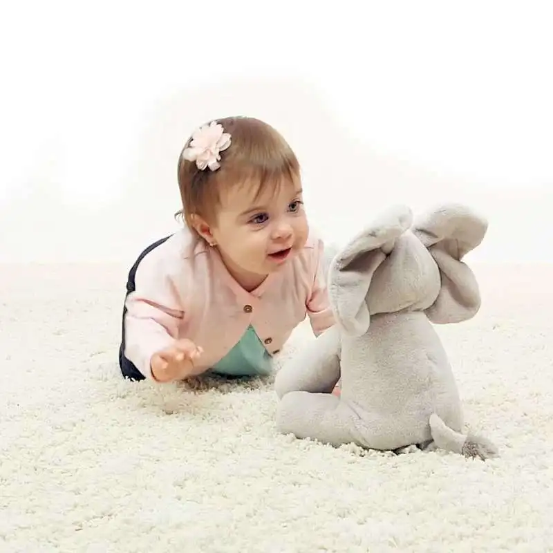 30CM Cute Hide and Seek Electric Elephant Plush Music Soothing Toys Music Interactive Model for Child Gift 30CM Cute Hide and Seek Electric Elephant Plush Music Soothing Toys Music Interactive Model for Child Gift