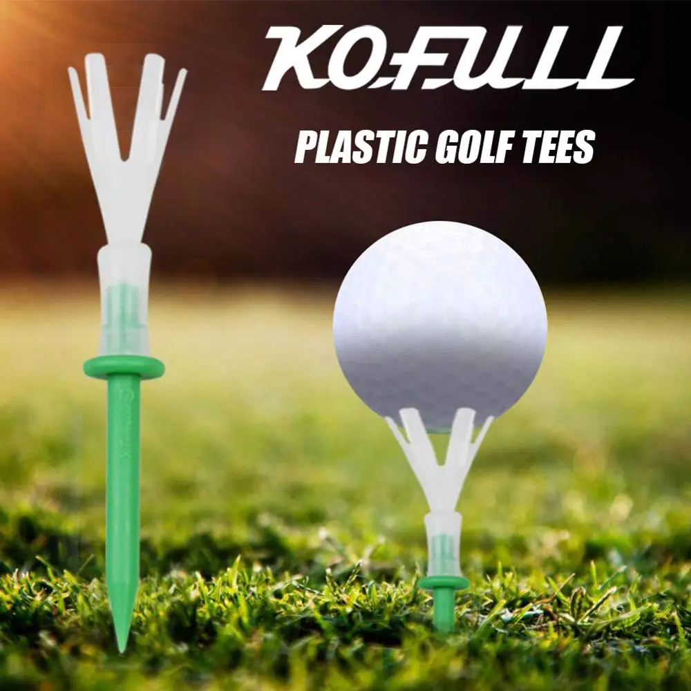 

KOFULL 12 Pcs/Lot 70/83 MM Bulk Lightweight Durable 4 Yards Cushion Top Plastic Golf Tees Holder Supplies Accessories