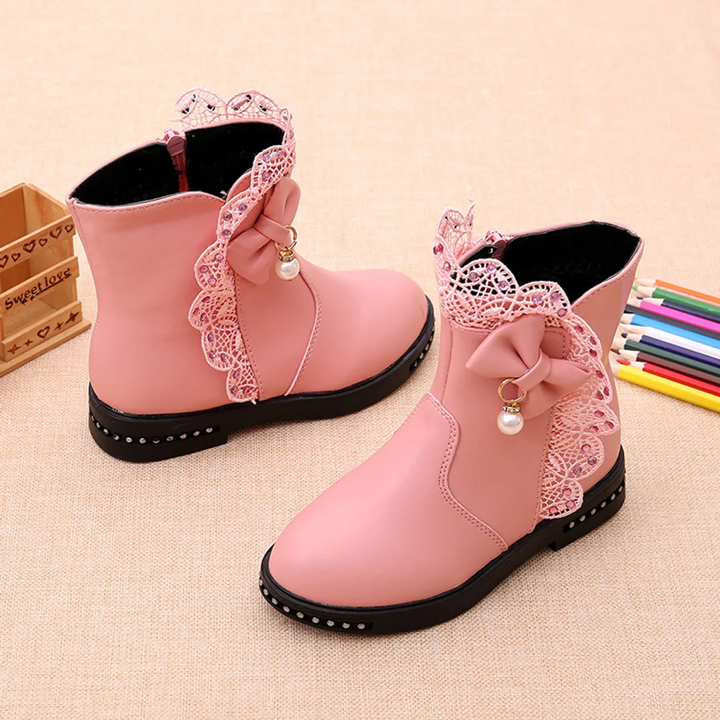 Обувь с бантом-бабочкой и цветочным рисунком для маленьких детей; обувь принцессы с бантом-бабочкой; модные кожаные ботинки; 829