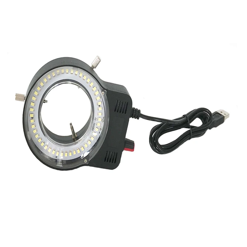 Черный col 48 шт LED SMD USB регулируемый кольцевой осветительный светильник лампа для