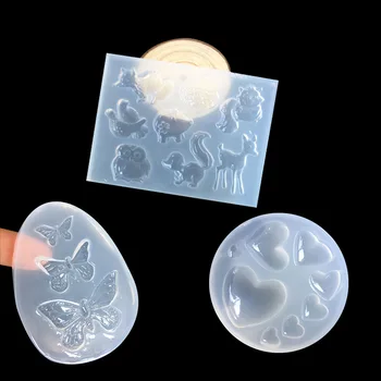 

1pcs UV Resin Jewelry Liquid Silicone Mold Animal Butterfly Heart Resin Charms Molds For DIY Jewelry Making Molds