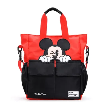 

New Pupils Tutor Bag Middle School Student Tote Bag Canvas Messenger Bag Children's Mickey Minnie Bags Men and Women Travel Bag