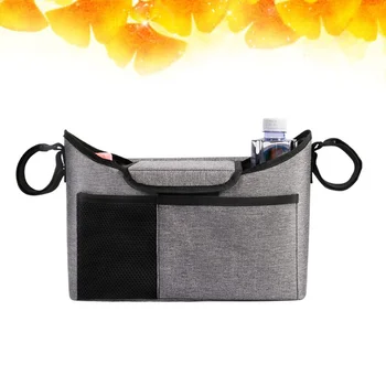 

1Pc Convenient Baby Cart Hanging Bag Multipurpose Infant Stroller Storage Bag (Grey)