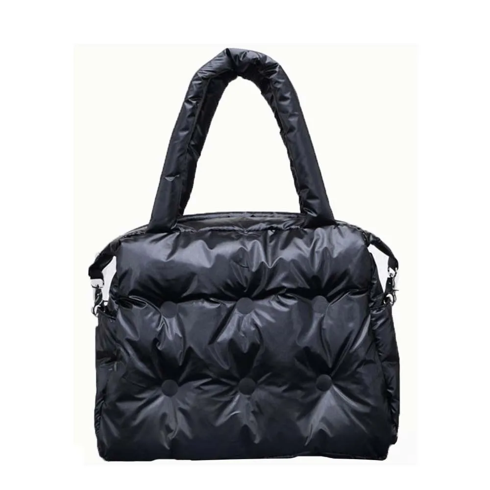 

New Fashion Winter Handbag Women Space Pad Cotton Single Shoulder Tote Down Feather Padded Lady Shoulder Bag