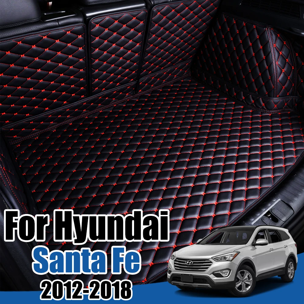 Кожаный коврик для багажника автомобиля Hyundai Santa Fe DM NC 2012 2013 2014 2015 2016 2017 багажнике коврики лайнер площадку
