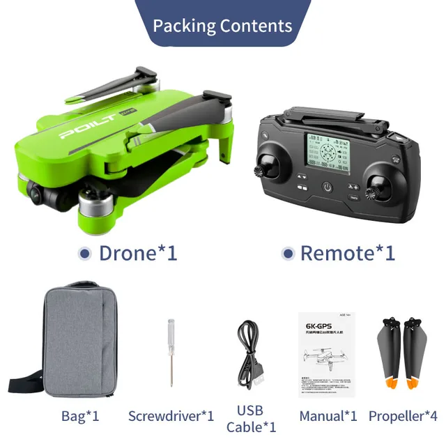 JJRC X17 Dron 5G WiFi FPV 6K HD Camera 2-Axis Gimbal GPS Optical Flow Positioning Brushless Motor Foldable RC Quadcopter RTF Toy Green