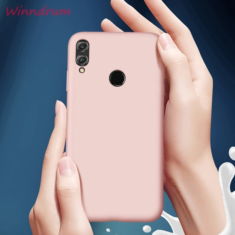 Силиконовый чехол для huawei P smart Z 2019 Y9 Prime Мягкий Жидкий противоударный однотонный