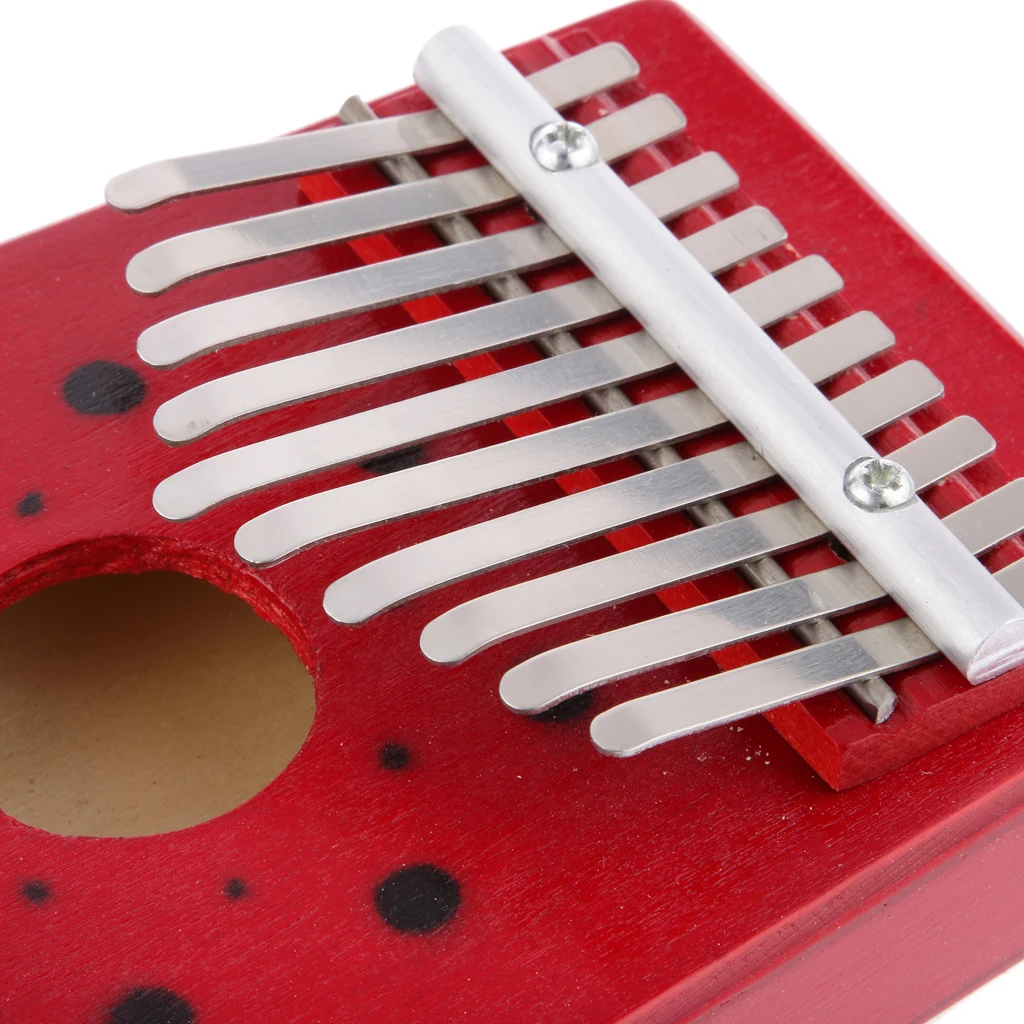 Best Quality Vintage Red 10 Notes Thumb Piano Easy to Build and Fun to Play